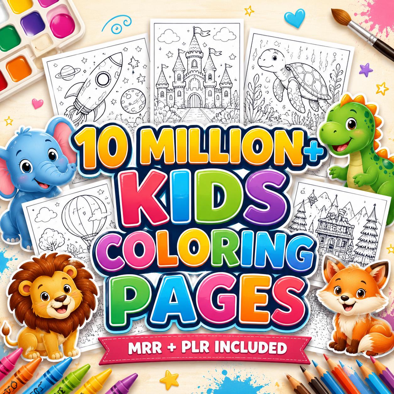 Coloring page bundle sample 6